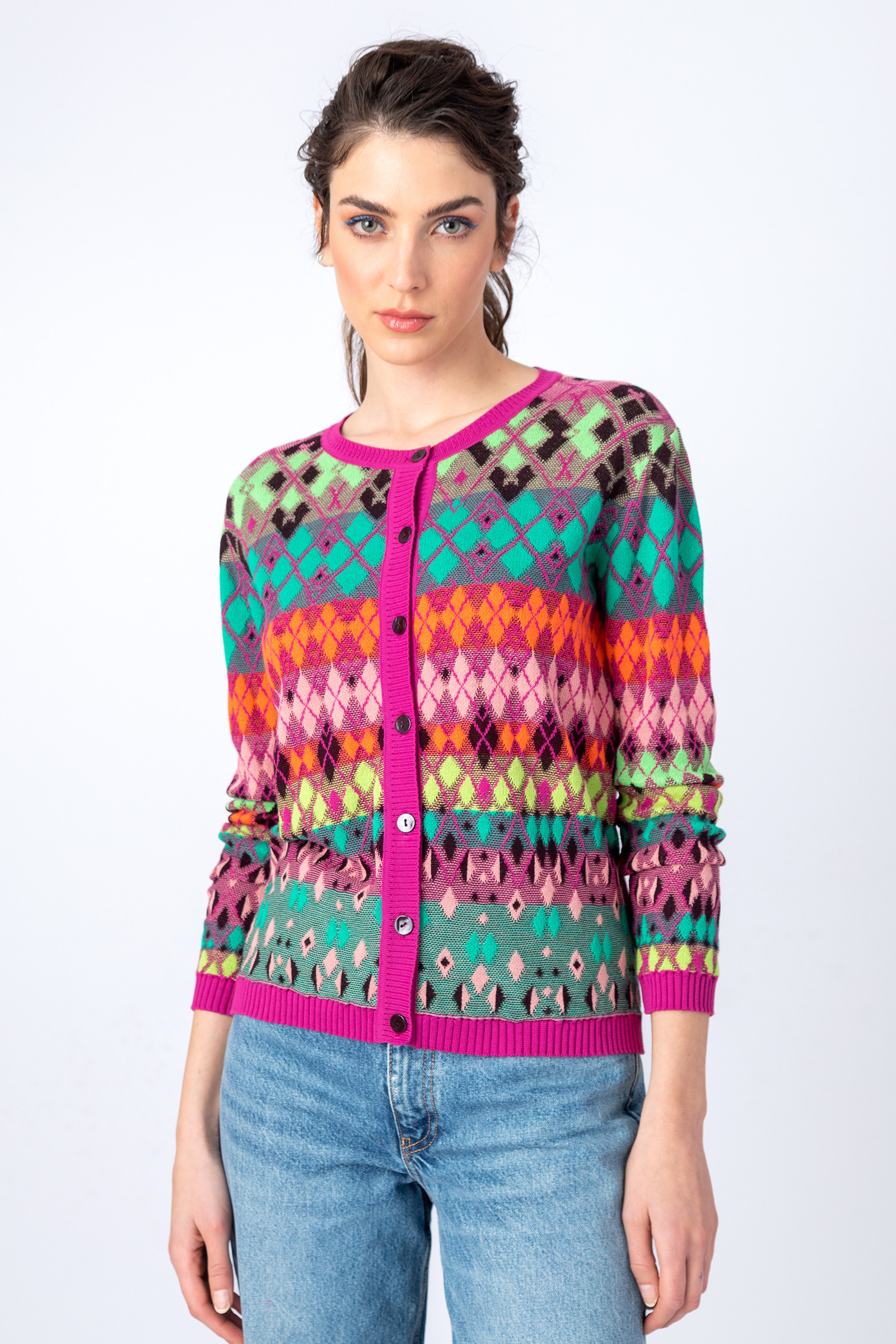 IVKO  Woman IVKO - LIMITED EDITION Brocade Cardigan Magenta