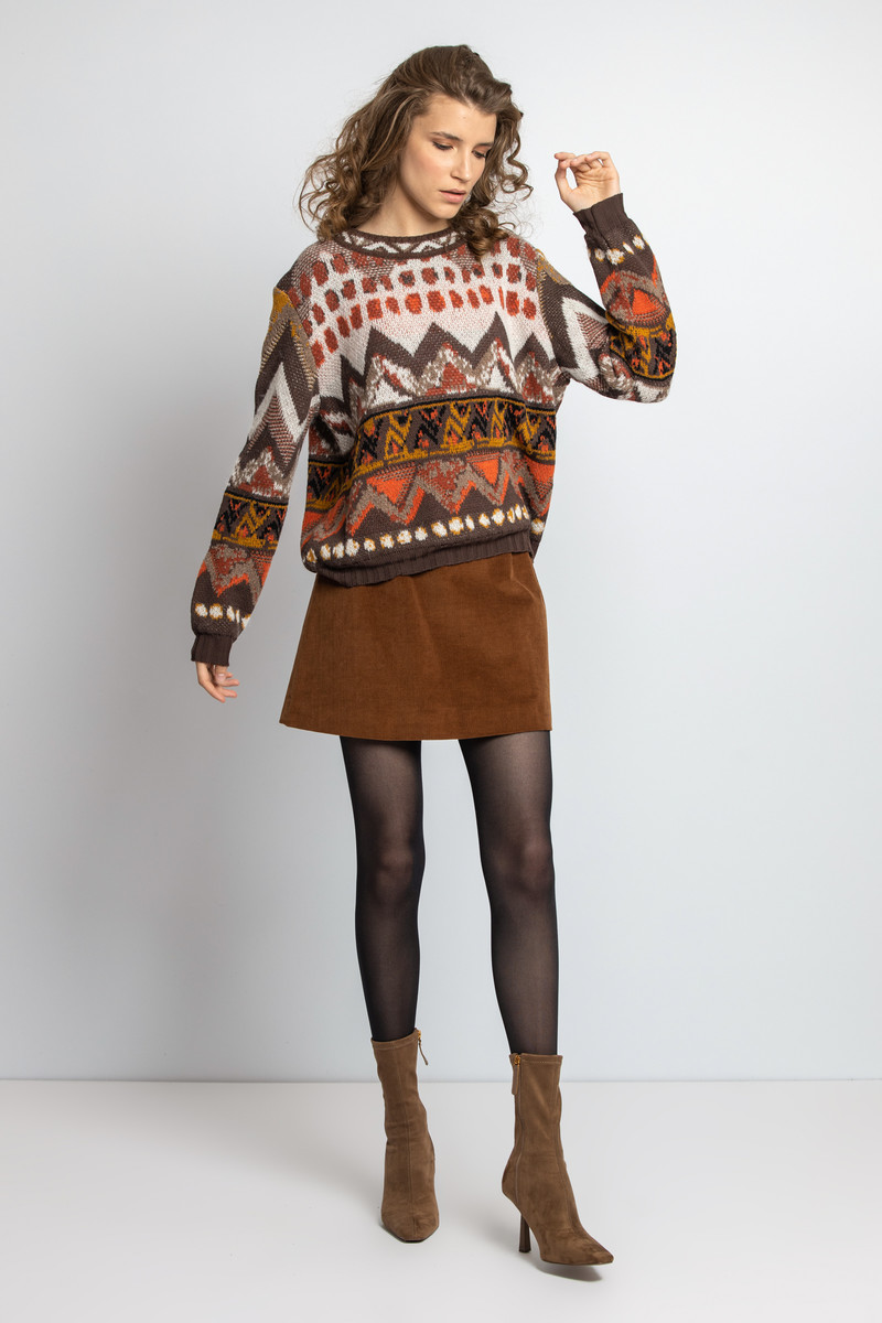 IVKO - Pullover Artistic Pattern Nougat