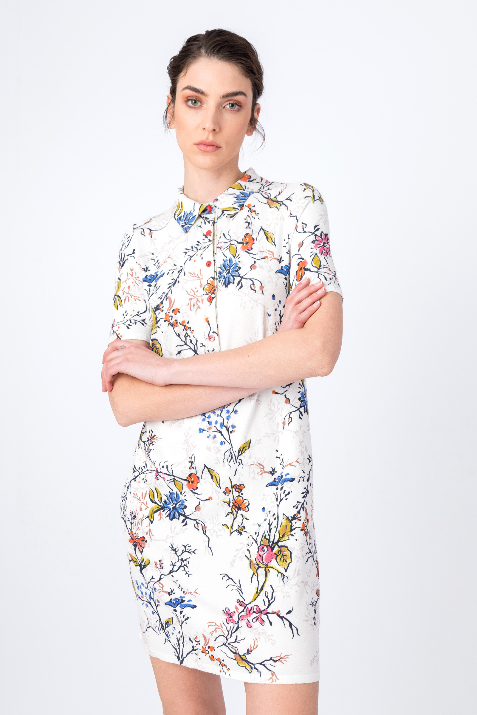 IVKO  Woman IVKO  - Printed Dress Herbarium Motif Off-White