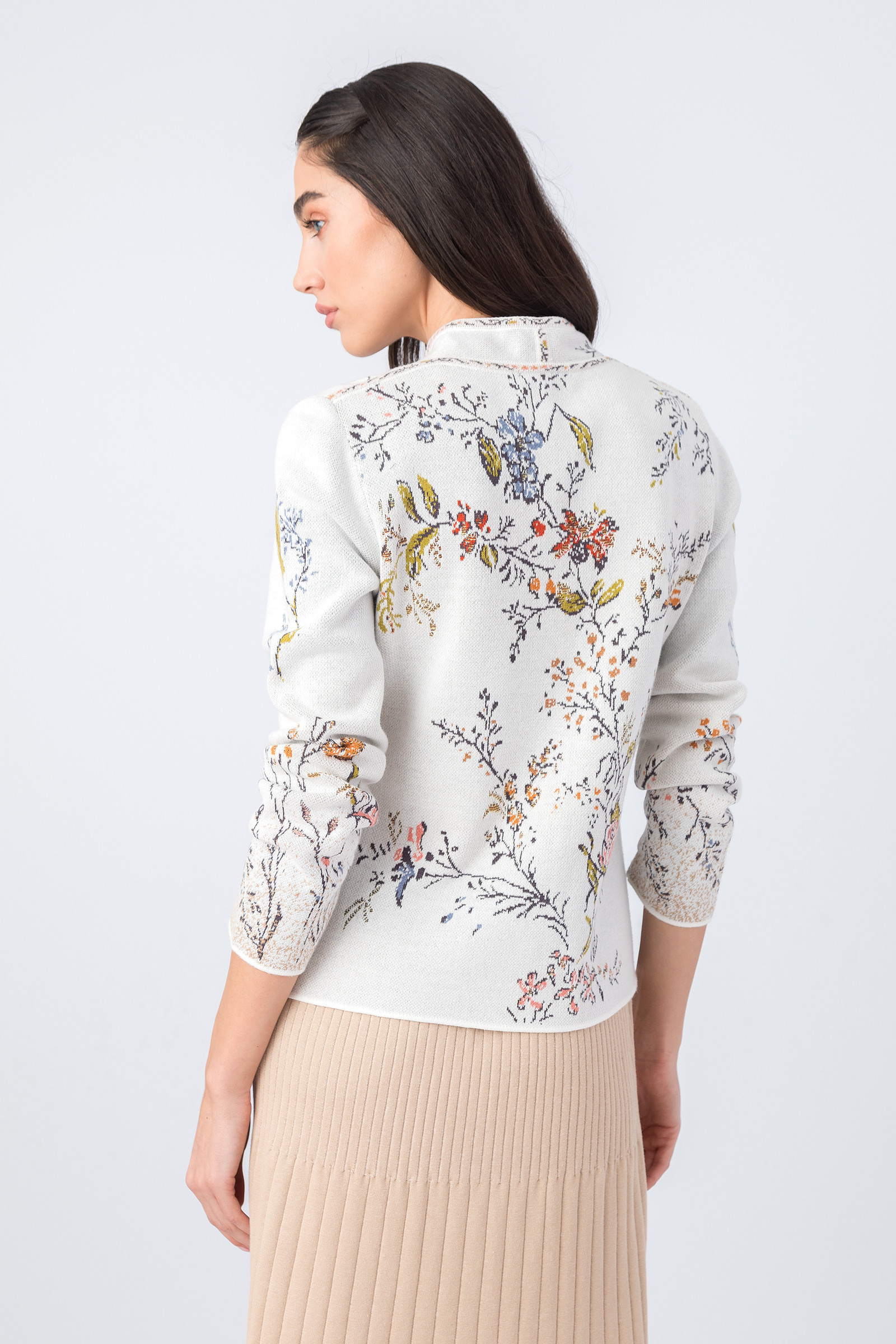 IVKO  Woman IVKO - Jacquard Jacket Herbarium Pattern Off-White