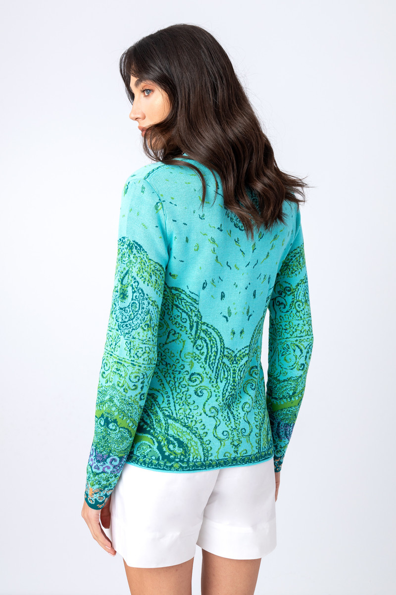 IVKO - Jacquard Jacket Filigree Pattern Sky