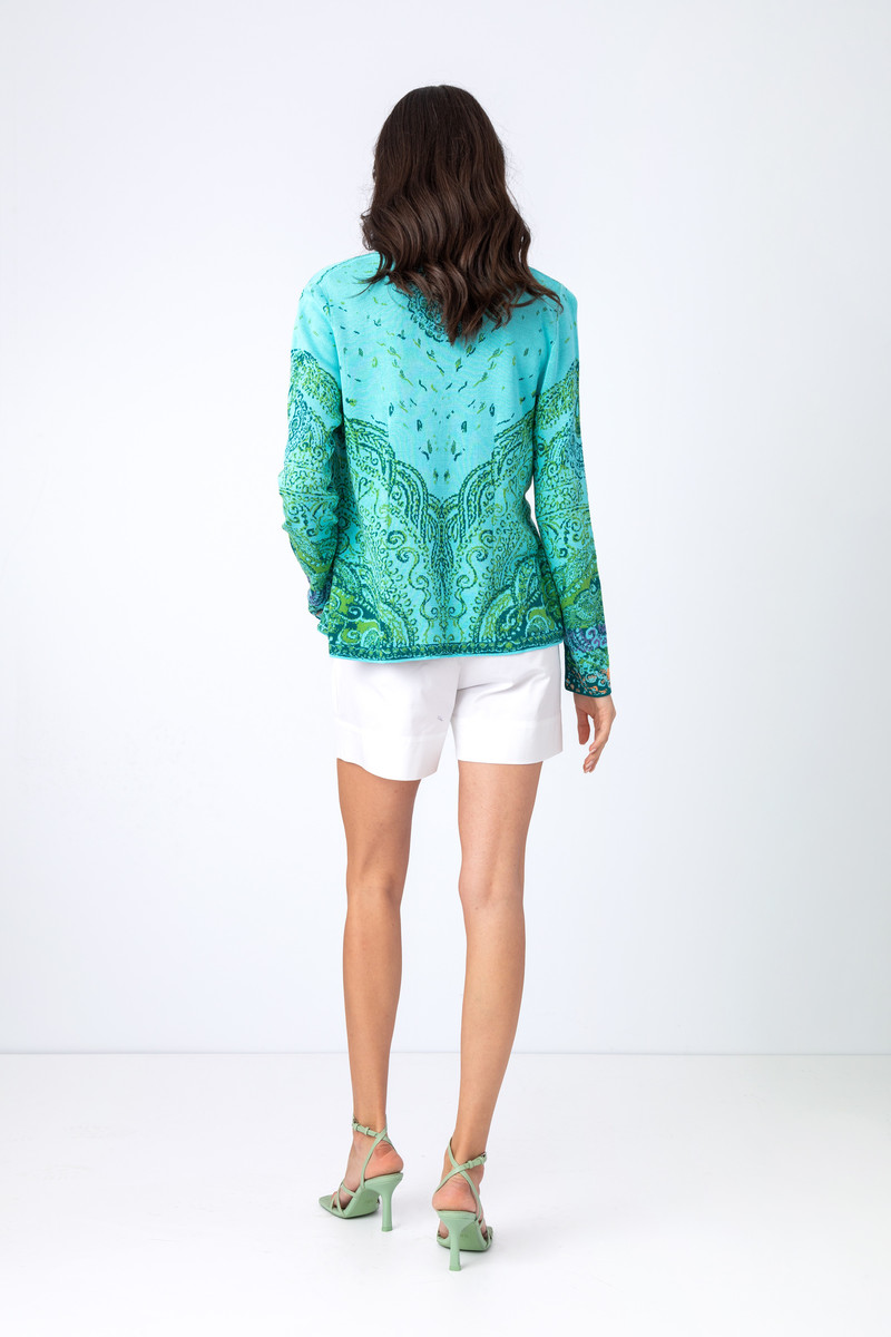 IVKO - Jacquard Jacket Filigree Pattern Sky