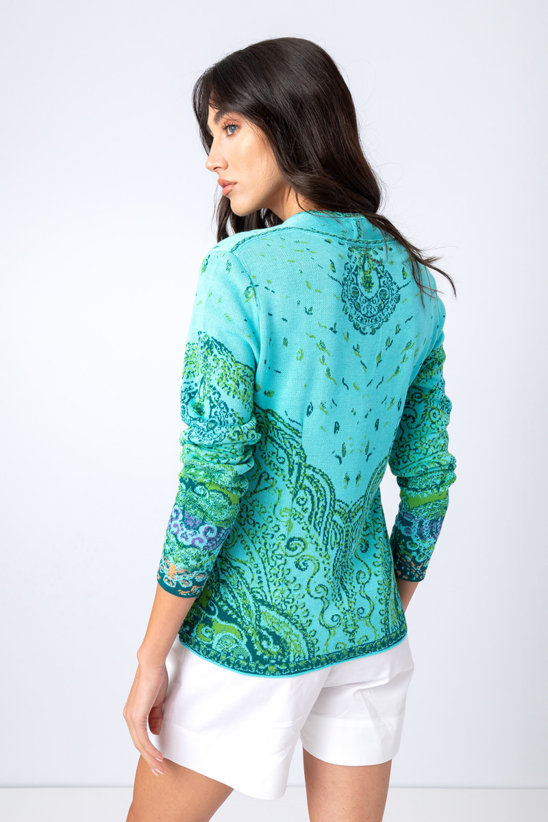 IVKO - Jacquard Jacket Filigree Pattern Sky