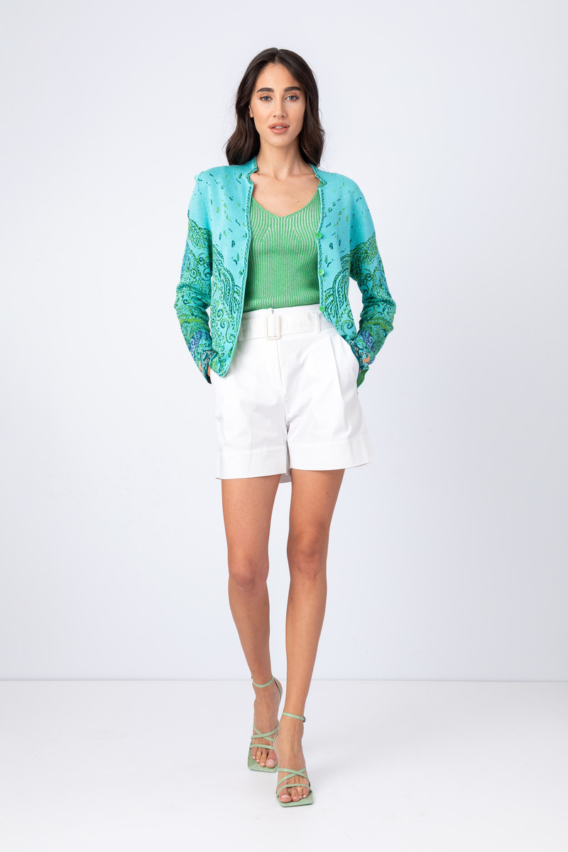 IVKO - Jacquard Jacket Filigree Pattern Sky