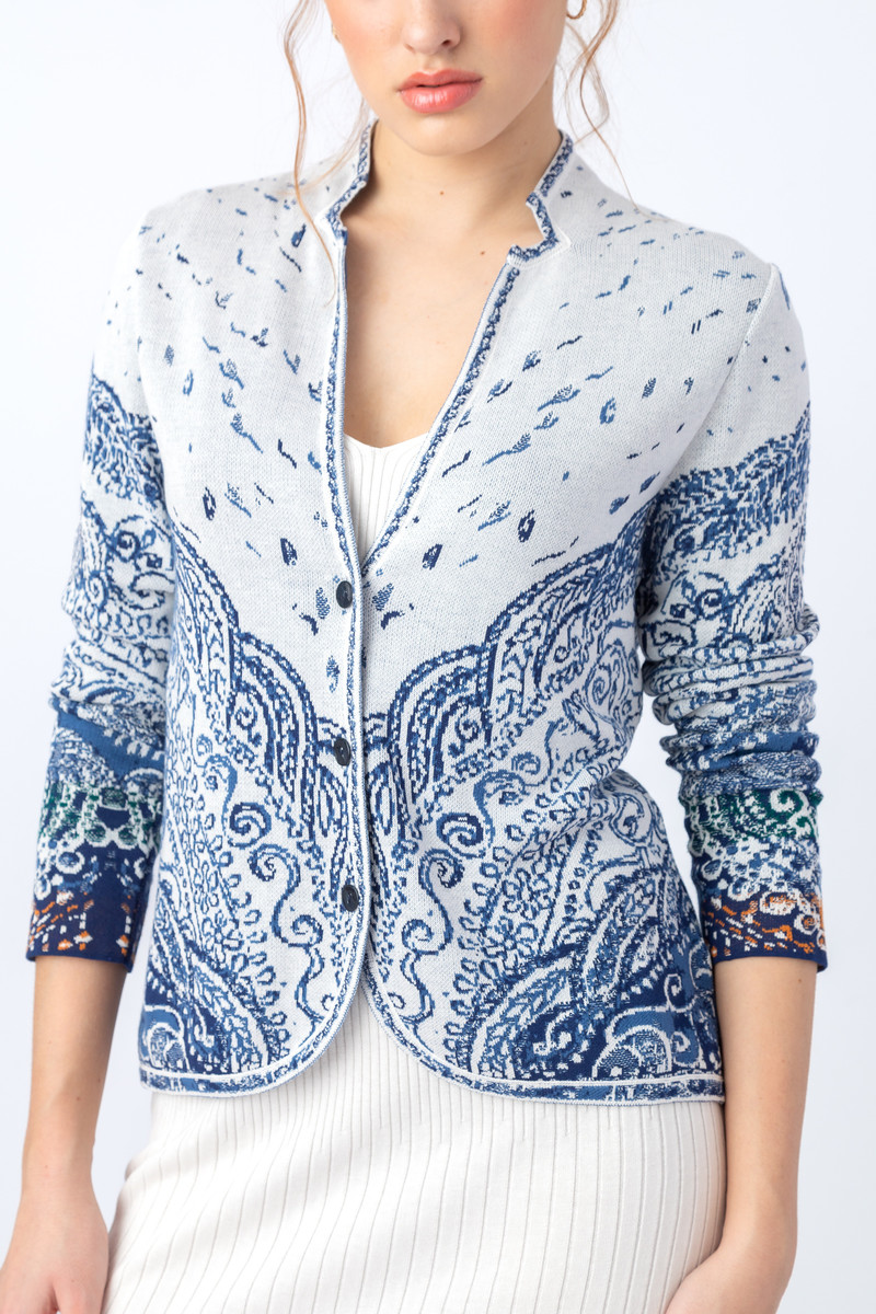 IVKO - Jacquard Jacket Filigree Pattern Off-White