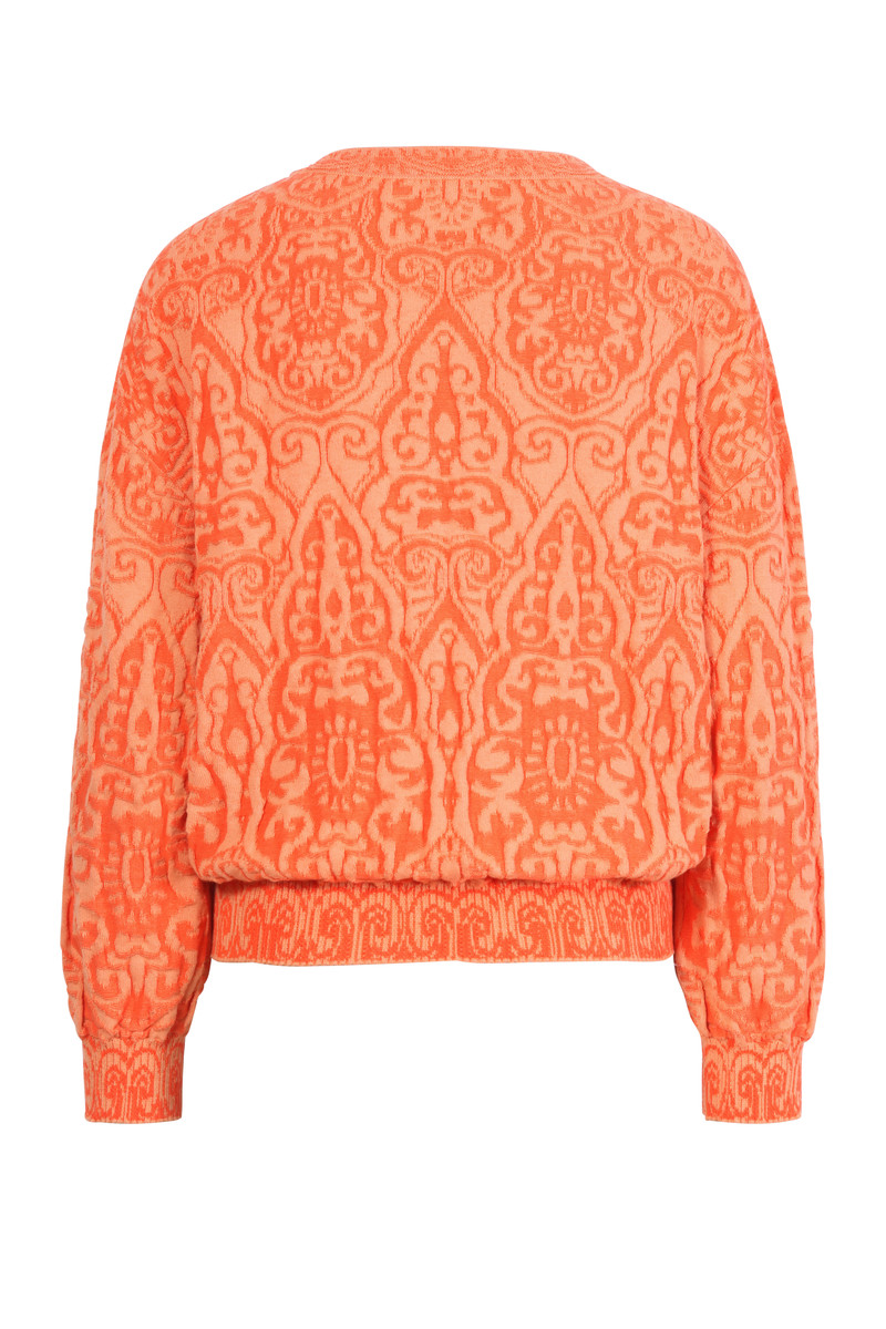 IVKO - Jacquard Jacket Filigree Pattern with Zip Peach