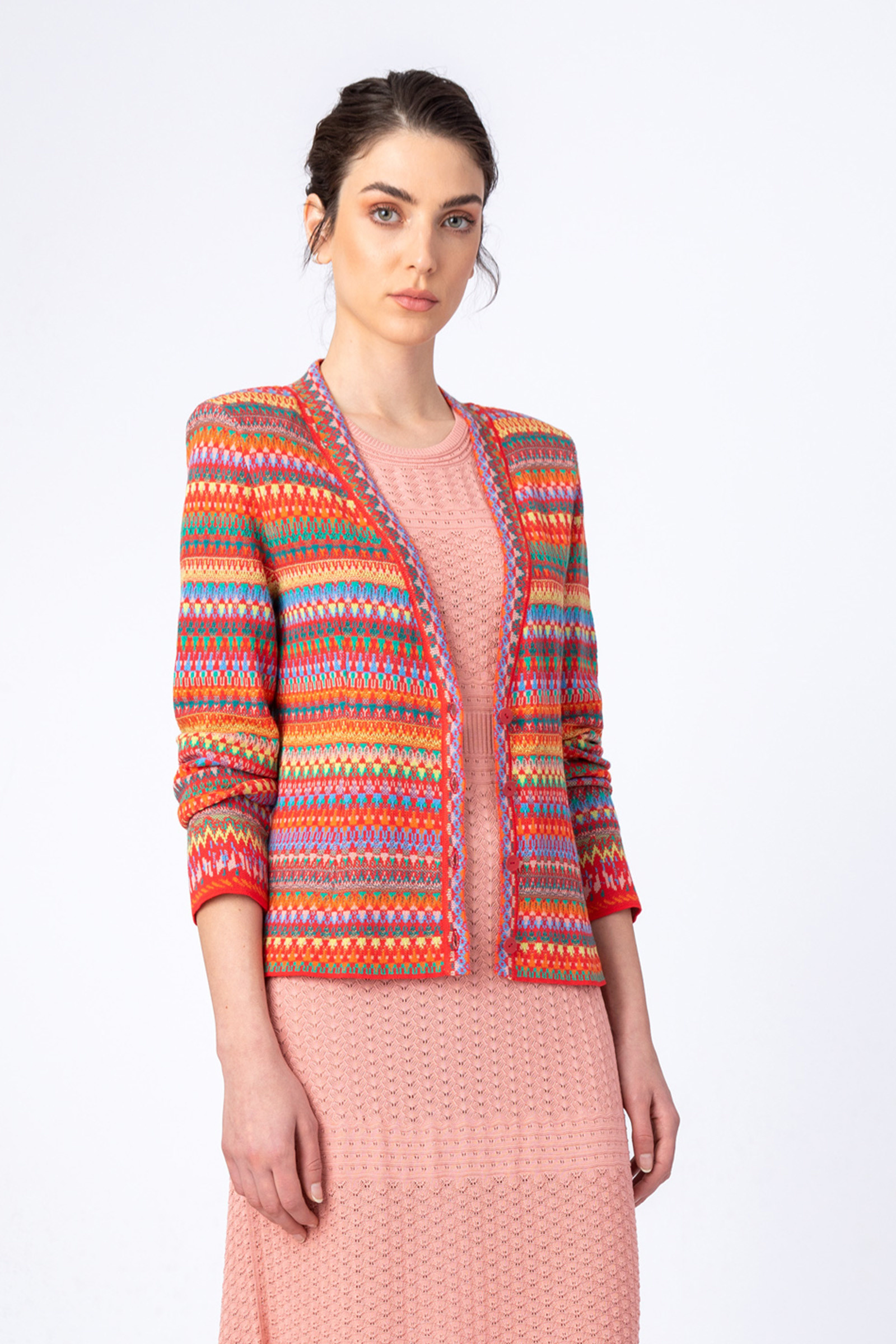 IVKO  Woman IVKO - Jacquard Jacket Stripe Pattern Red