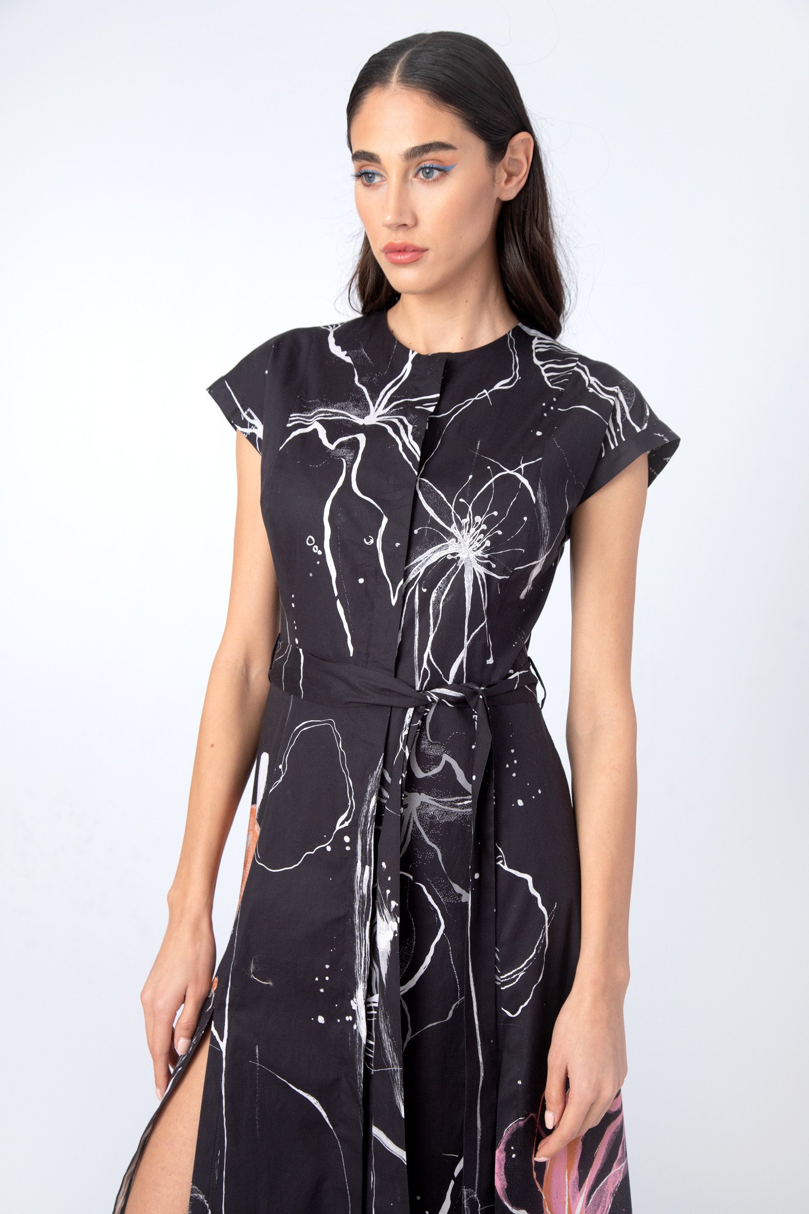 IVKO  Woman IVKO - A-Line Dress Letter Print Black