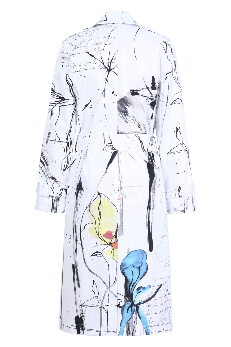 IVKO - Trench Coat Letter Print White