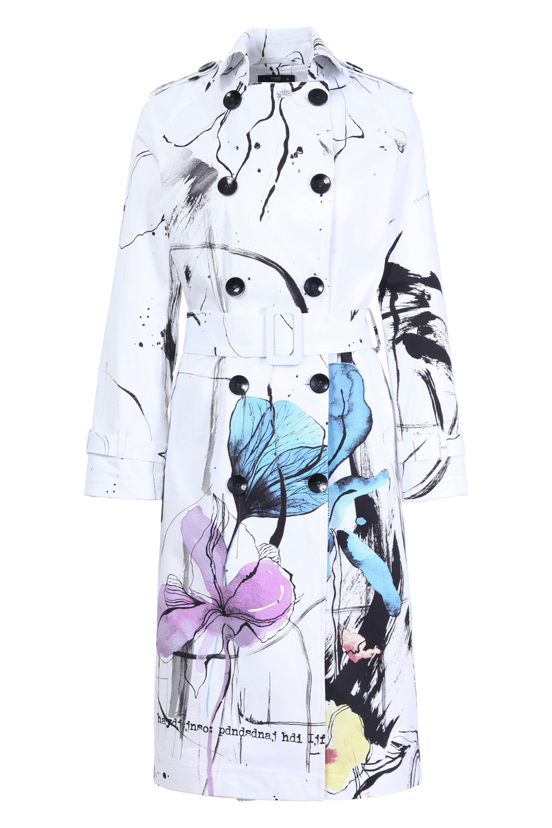 IVKO - Trench Coat Letter Print White