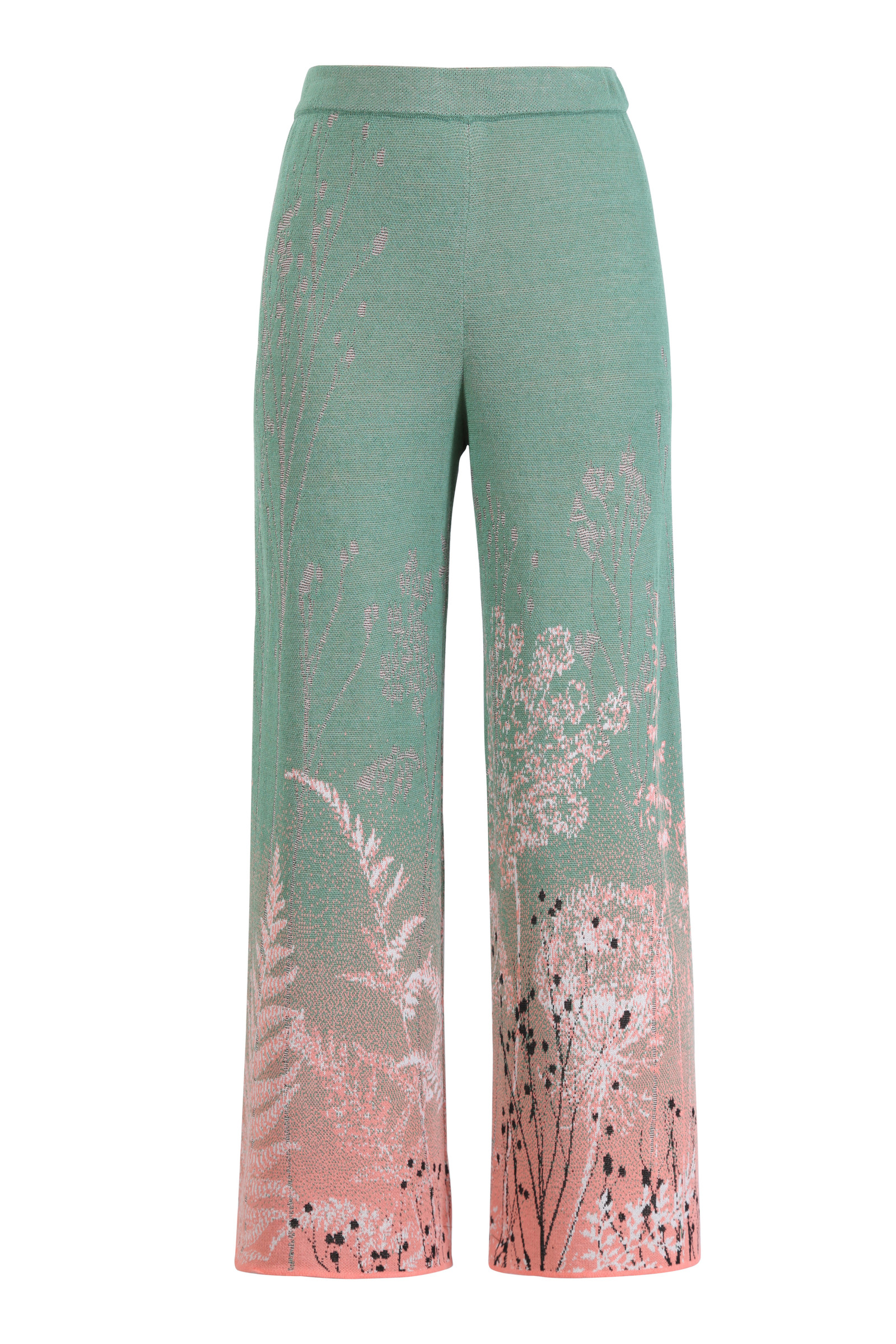 Turquoise Green Jacquard Banarasi Brocade A-line Blazer With Pant