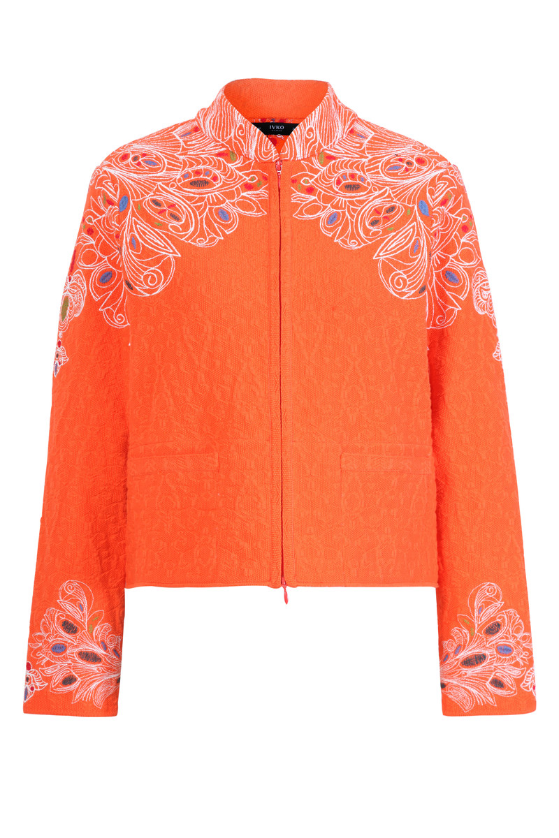 IVKO - Embroidered Jacket Necklace Pattern Orange