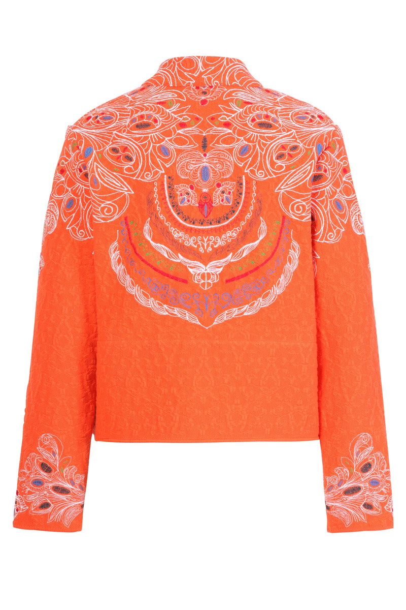IVKO - Embroidered Jacket Necklace Pattern Orange