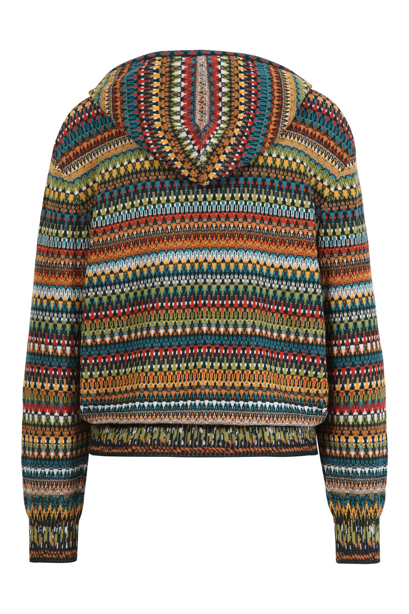 IVKO - Jacquard Jacket with Hoody Stripe Pattern Amazonas
