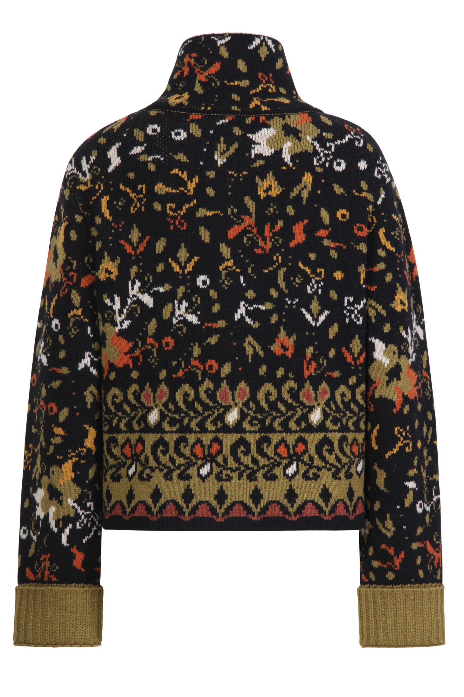 IVKO  Woman IVKO - Roll-Neck Jacket Floral Pattern Tabac