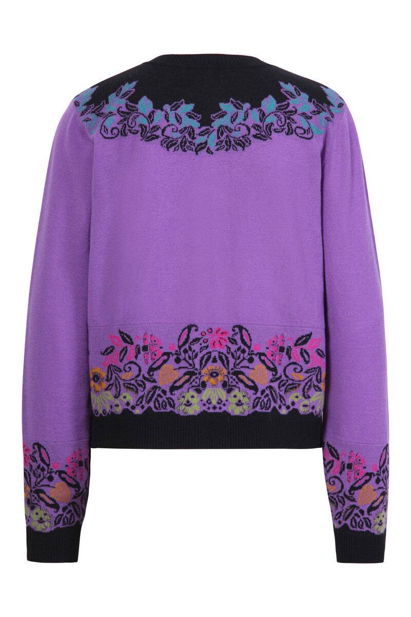 IVKO - Cardigan Intarsia Pattern Violet