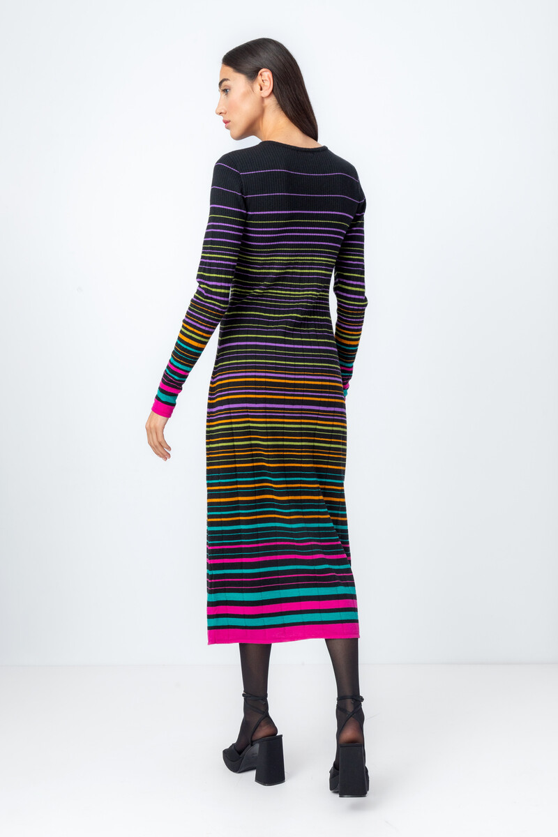 IVKO - Striped Dress Black