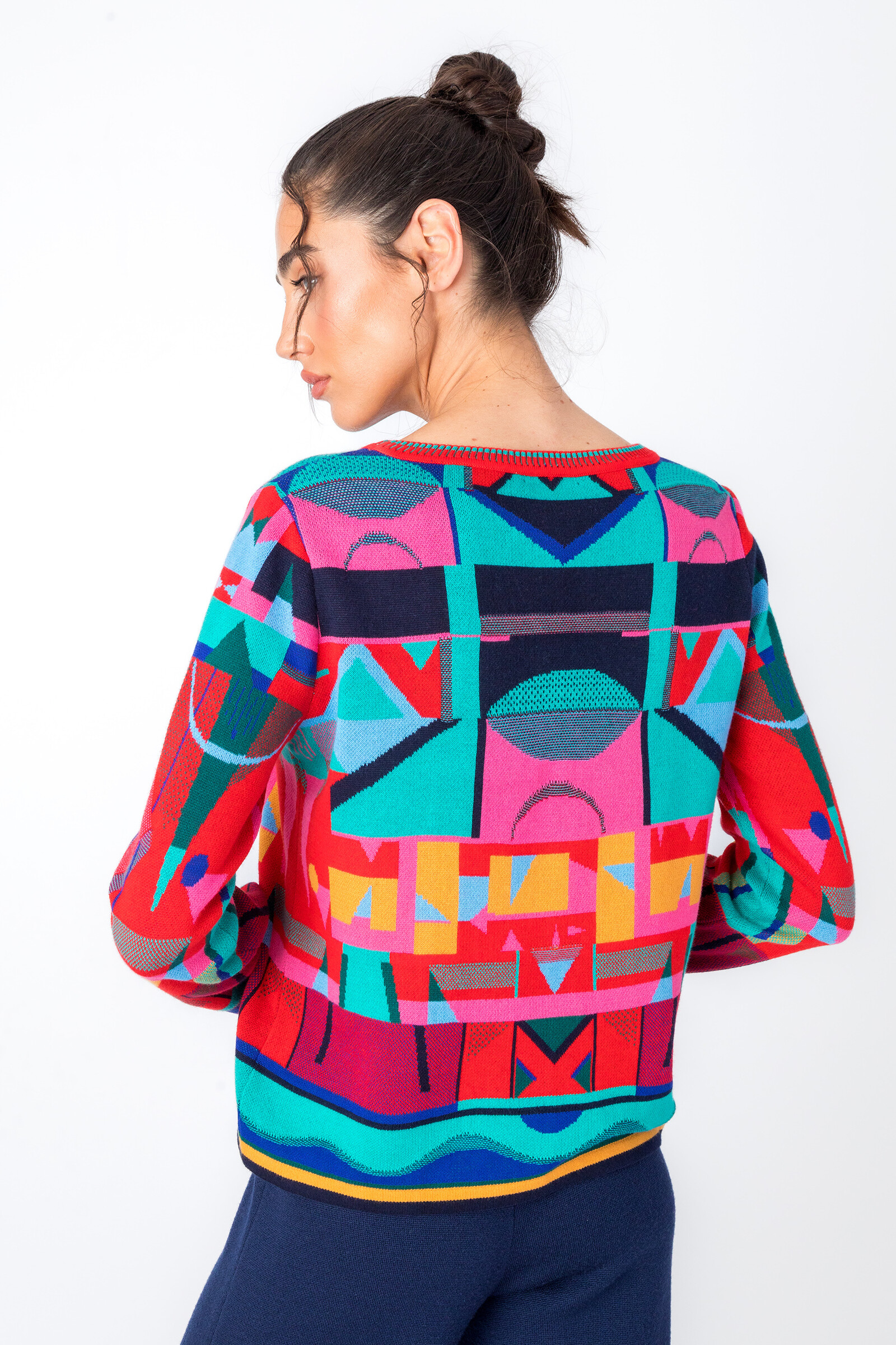 IVKO  Woman IVKO - Jacquard Pullover Abstract Pattern Cherry