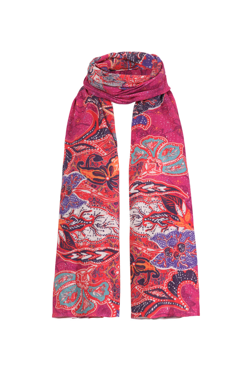 IVKO - Printed Shawl Sunset Sunrise Motive Pink