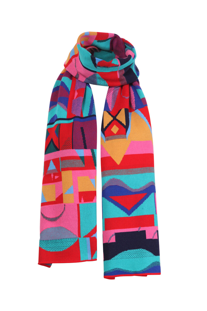 IVKO - Scarf Abstract Pattern Cherry
