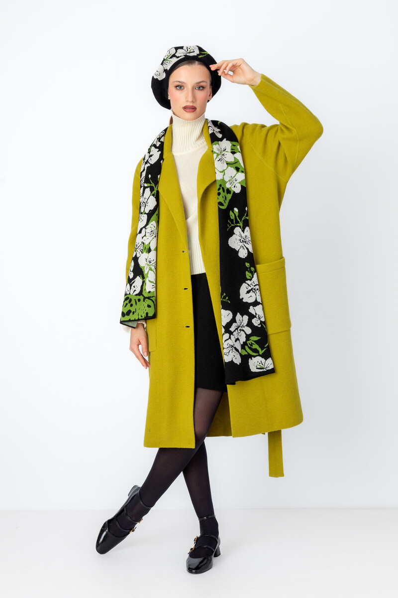 IVKO - Scarf Orchid Motive Black