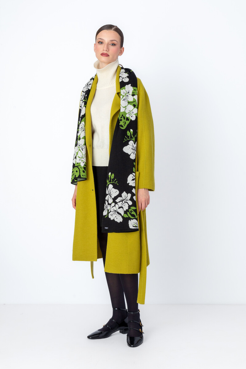 IVKO - Scarf Orchid Motive Black