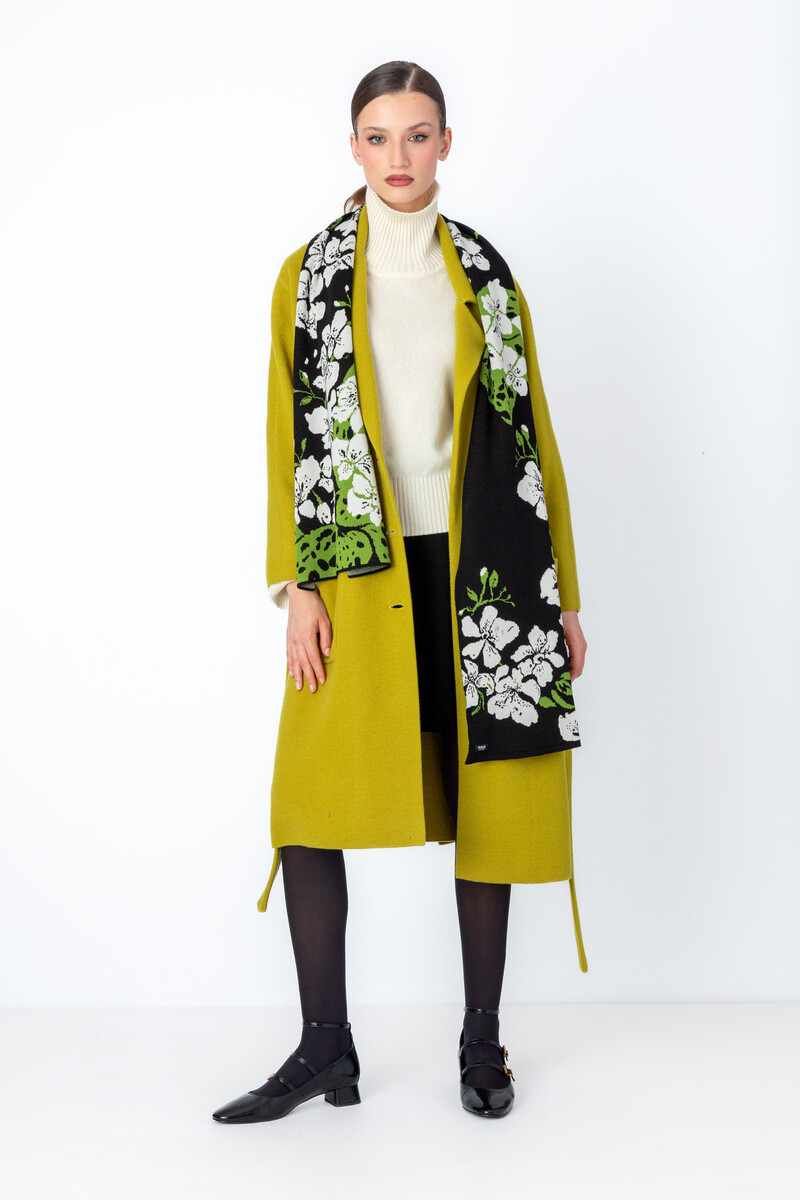 IVKO - Scarf Orchid Motive Black