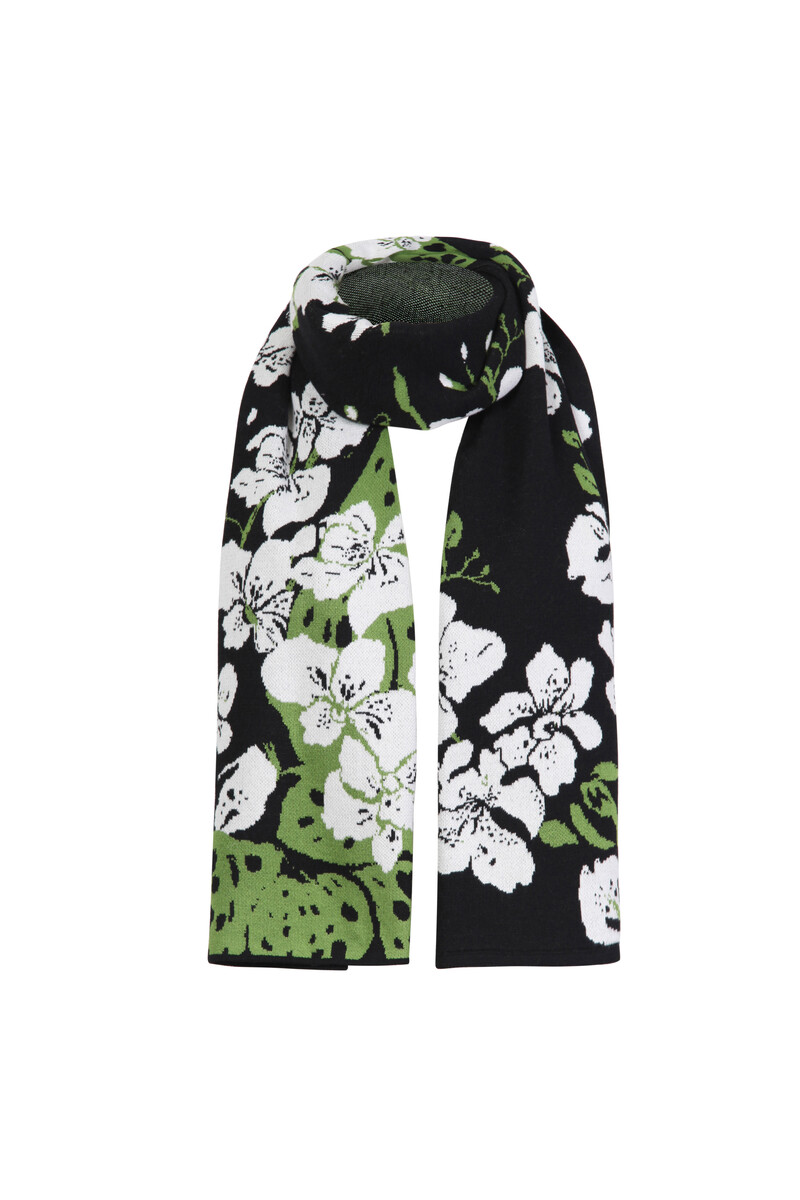 IVKO - Scarf Orchid Motive Black