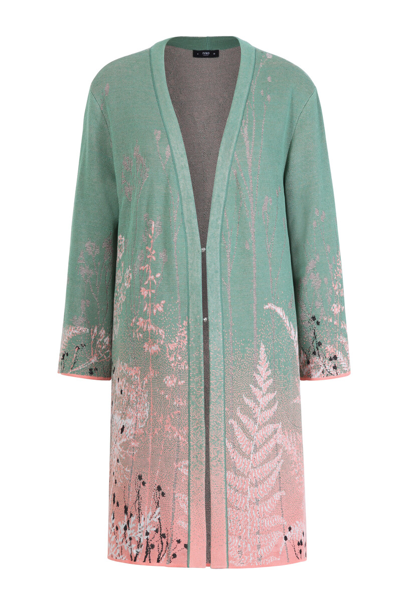 IVKO - Brocade Coatigan Shadow Pattern Pastel Green