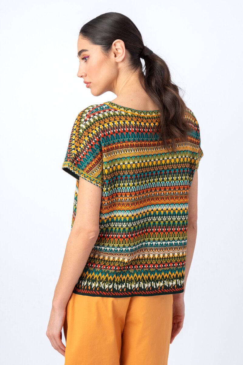 IVKO - Sleeveless Pullover Stripe Pattern Amazonas