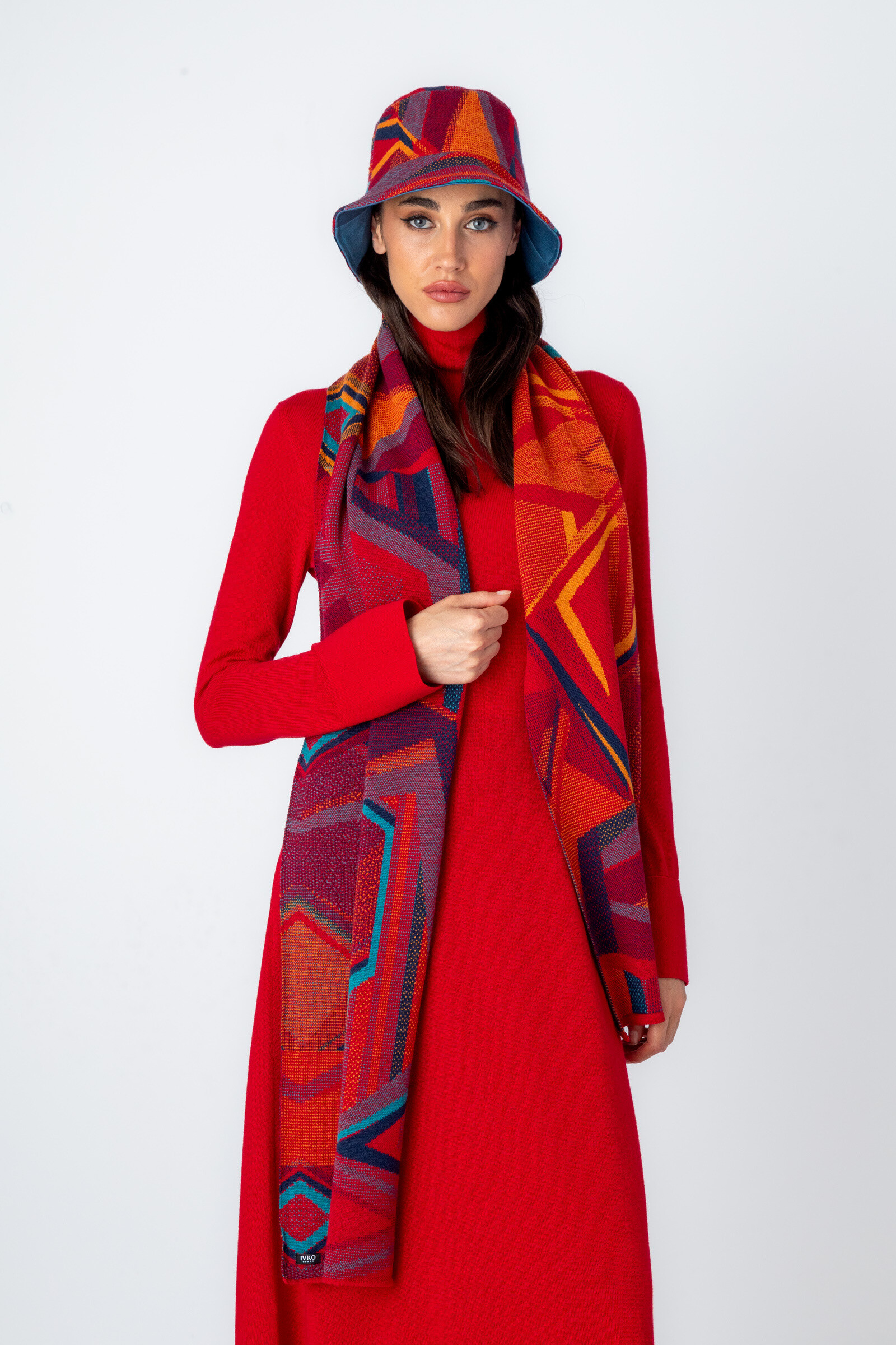 IVKO  Woman IVKO - Scarf Abstract Print Cherry