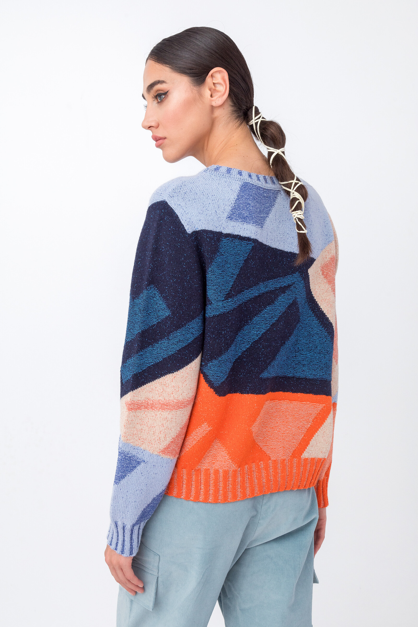 IVKO  Woman IVKO - Intarsia Pullover Abstract Pattern Marine