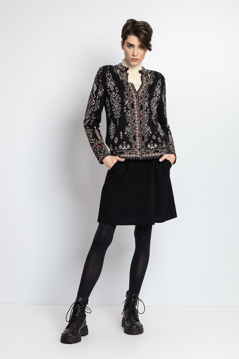 IVKO - Jacquard Jacket Root Pattern Black