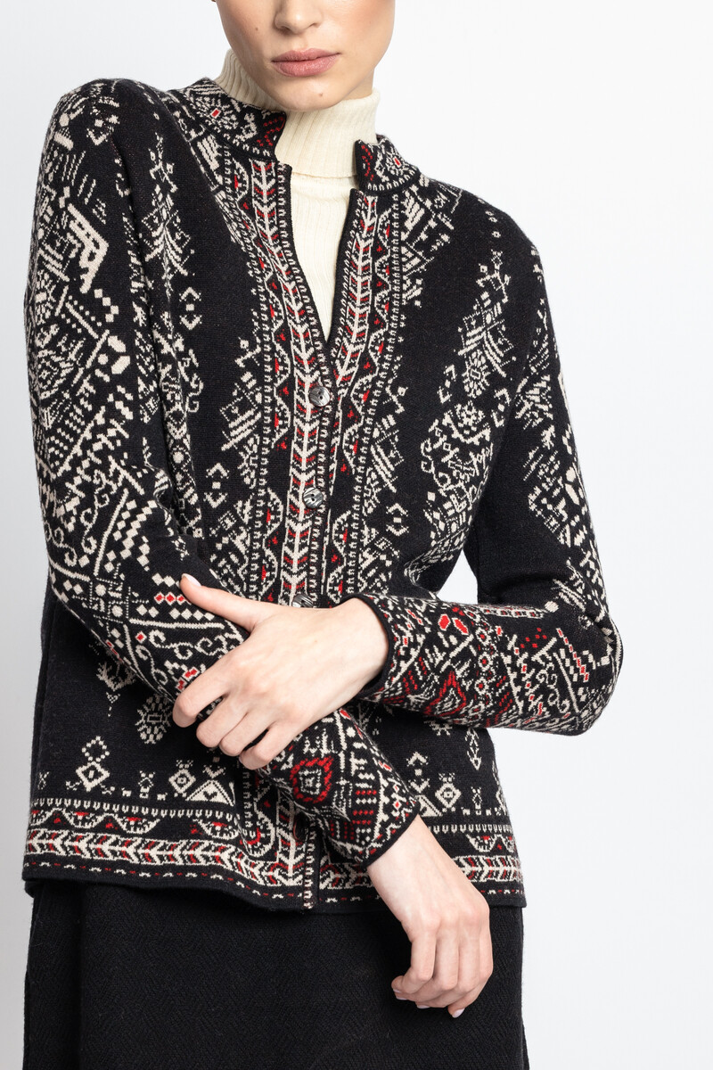 IVKO - Jacquard Jacket Root Pattern Black