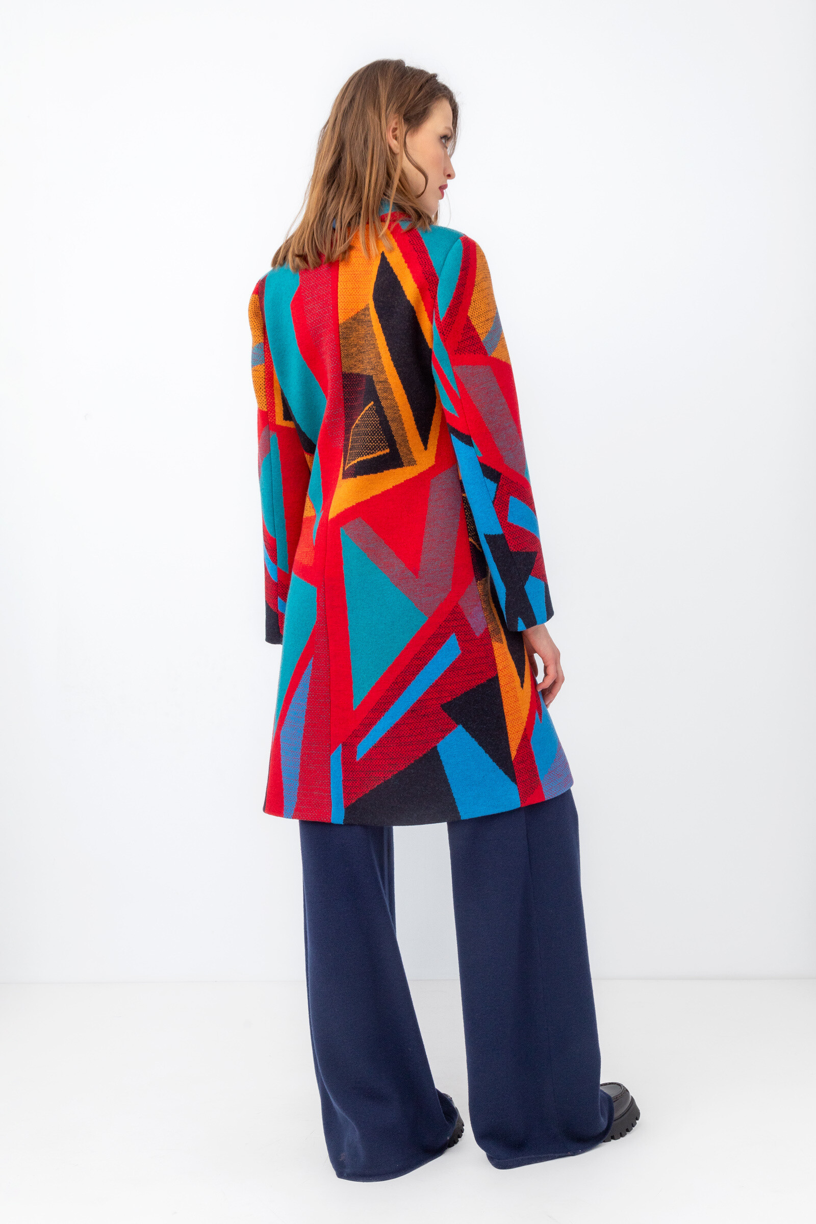 IVKO  Woman IVKO - Coat Abstract Pattern Cherry