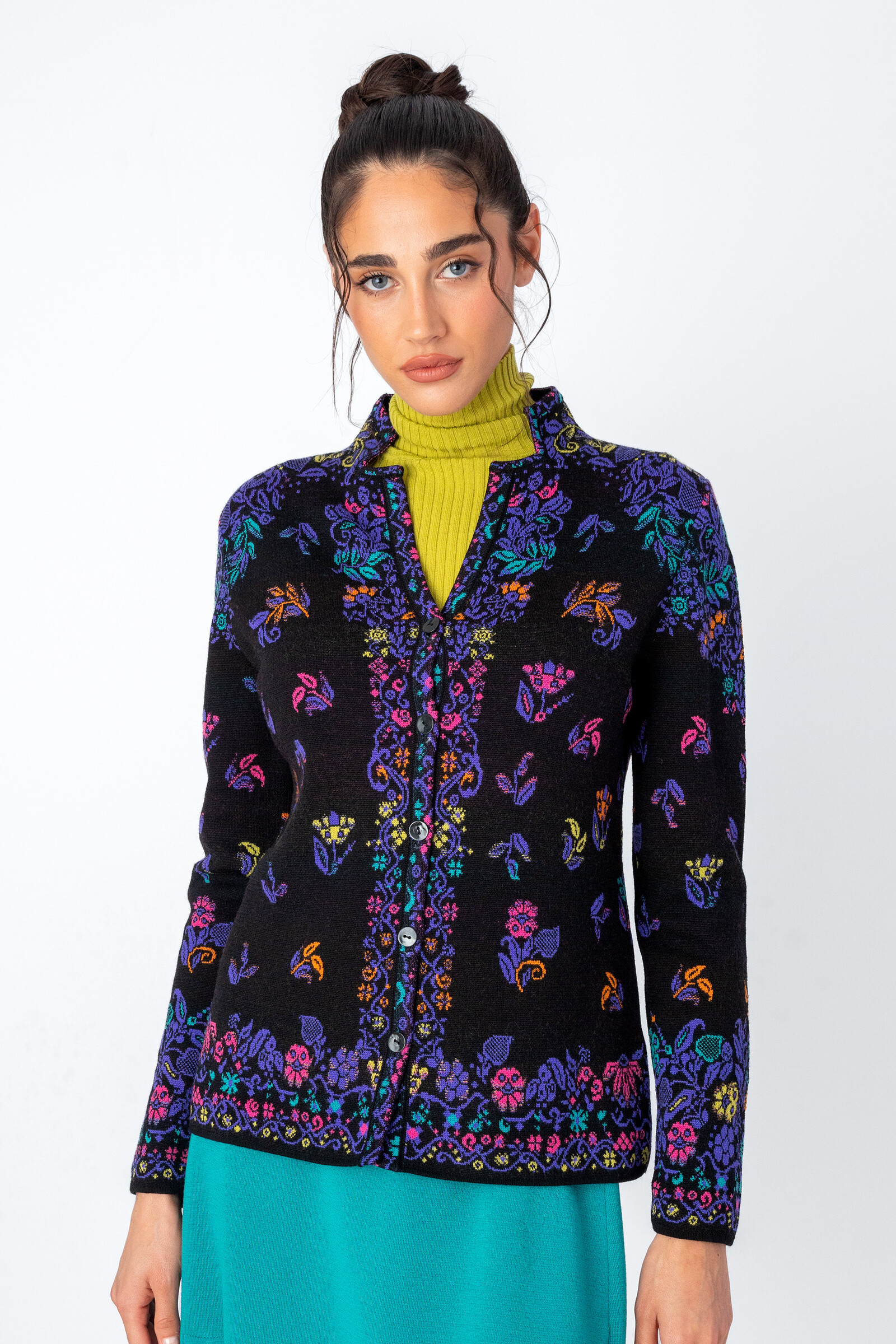 IVKO  Woman IVKO - Jacquard Jacket Floral Pattern Black