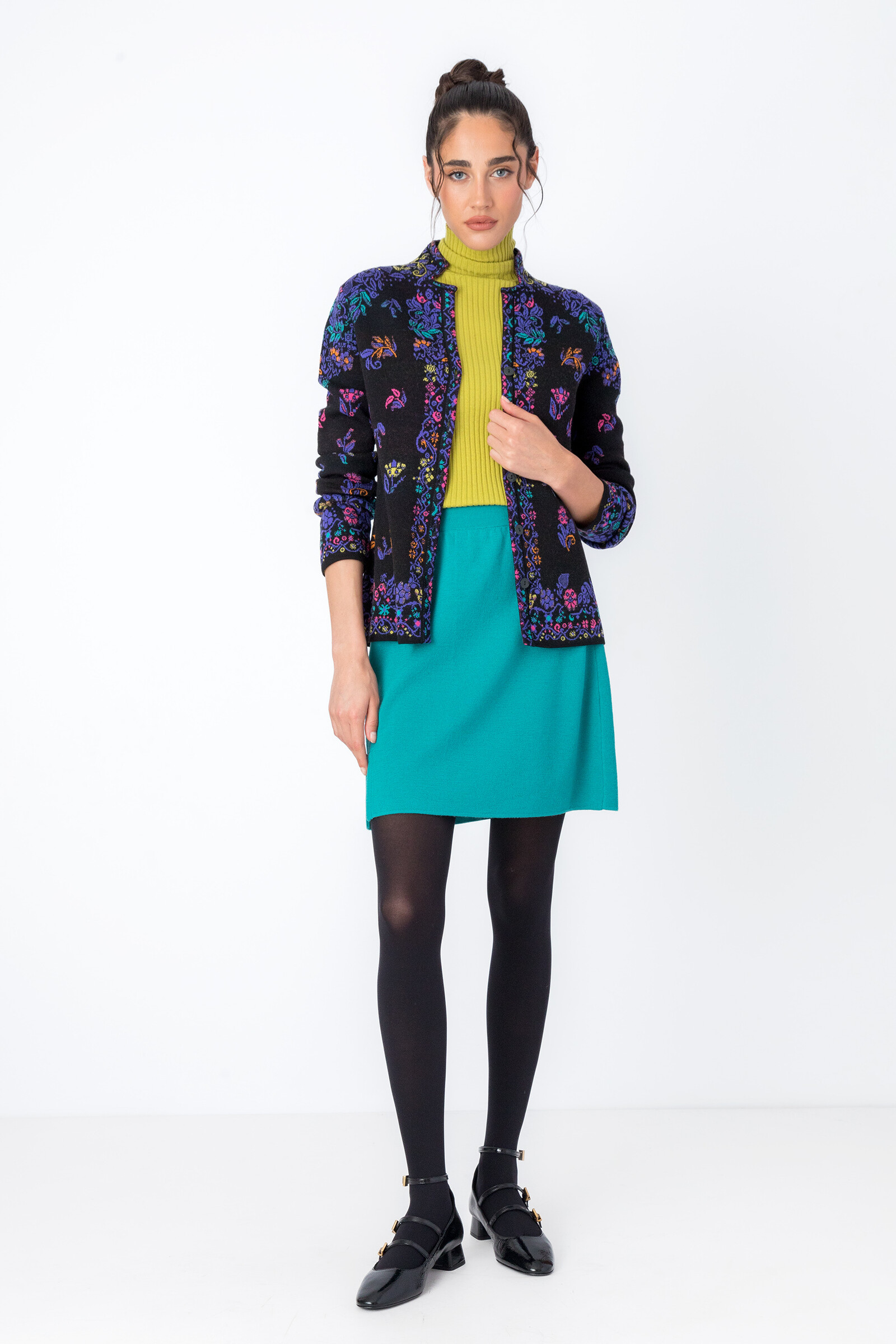 IVKO  Woman IVKO - Jacquard Jacket Floral Pattern Black