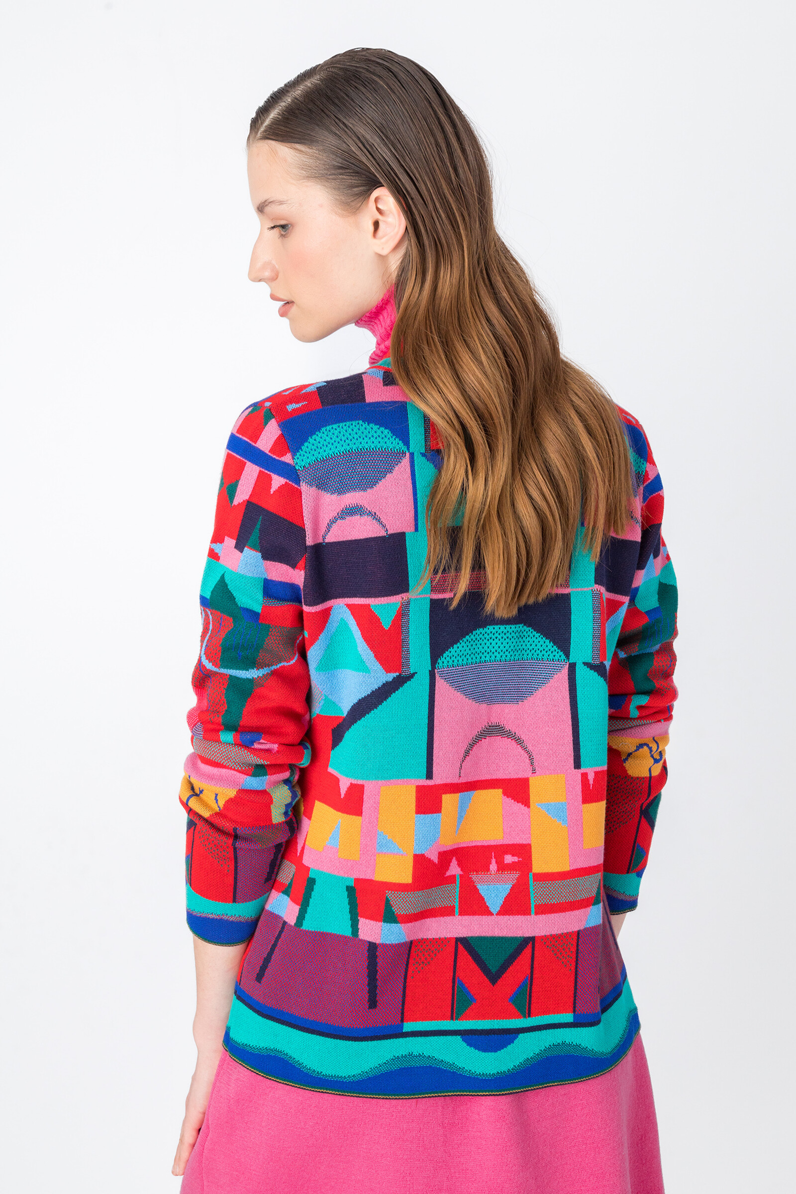 IVKO  Woman IVKO - Jacquard Cardigan Abstract Motive Cherry