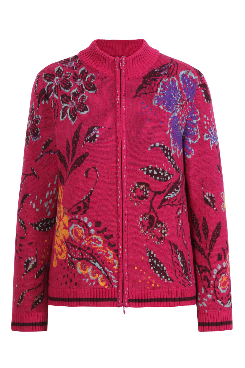 IVKO - Jacquard Jacket Ornament Flower Pink