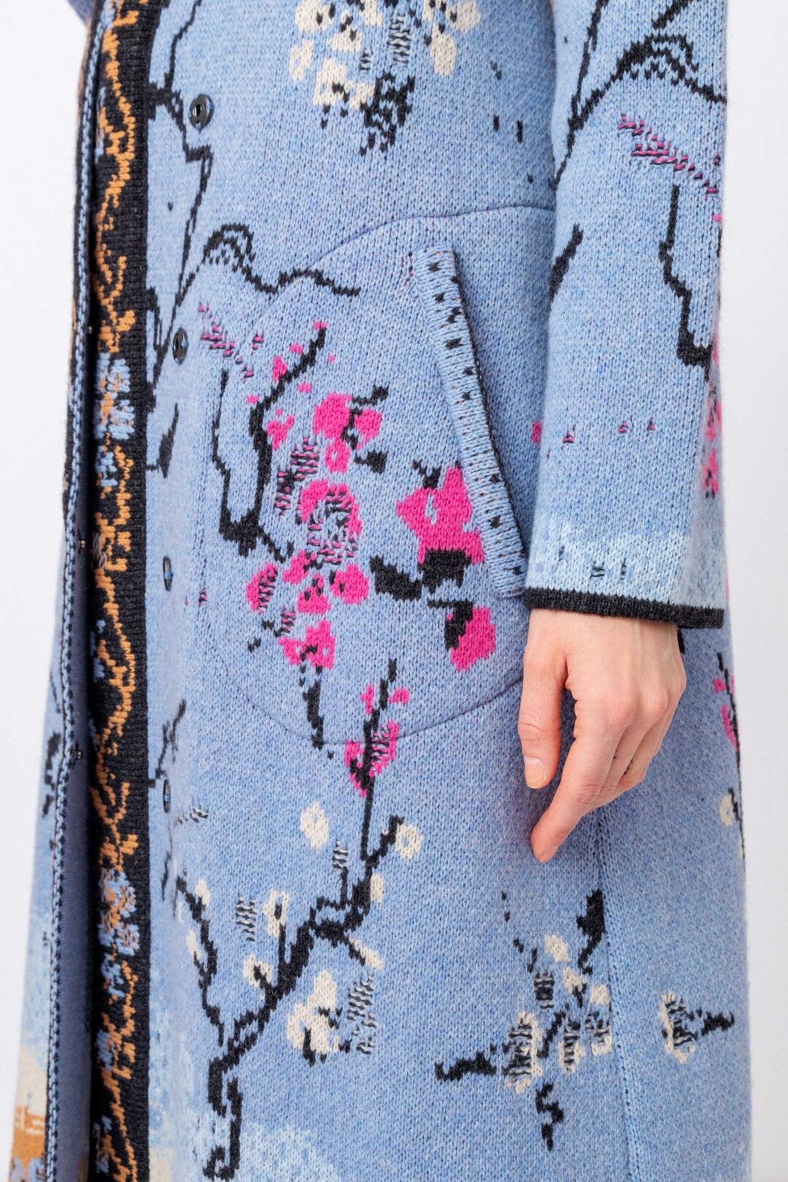 IVKO  Woman IVKO - Long Coat Cherry Blossom Pattern Sky