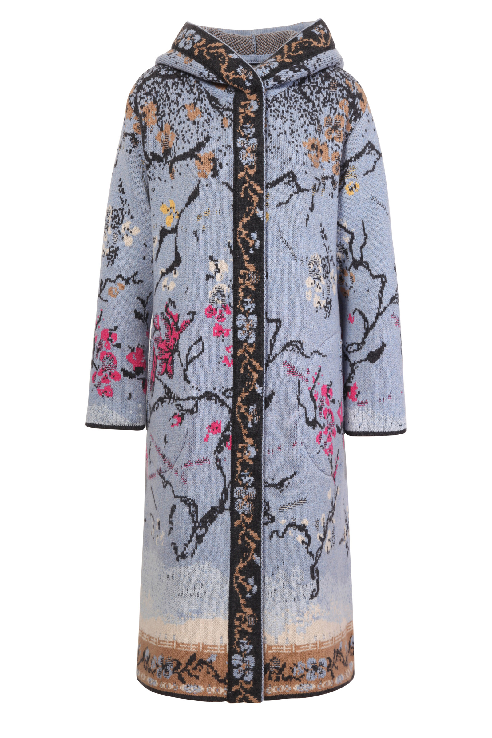 IVKO  Woman IVKO - Long Coat Cherry Blossom Pattern Sky