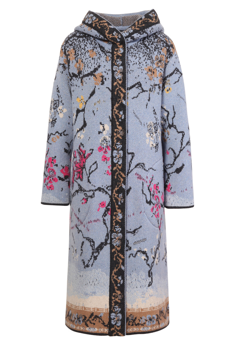 IVKO - Long Coat Cherry Blossom Pattern Sky