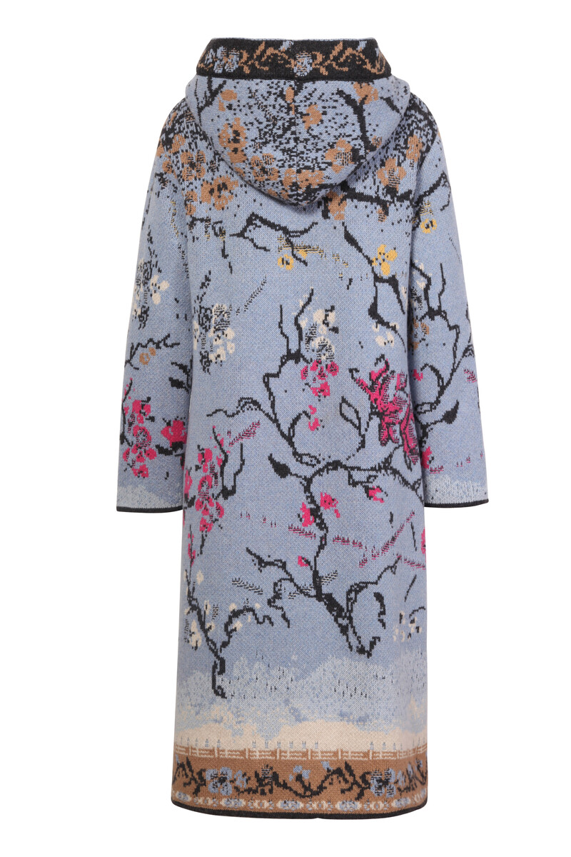 IVKO - Long Coat Cherry Blossom Pattern Sky