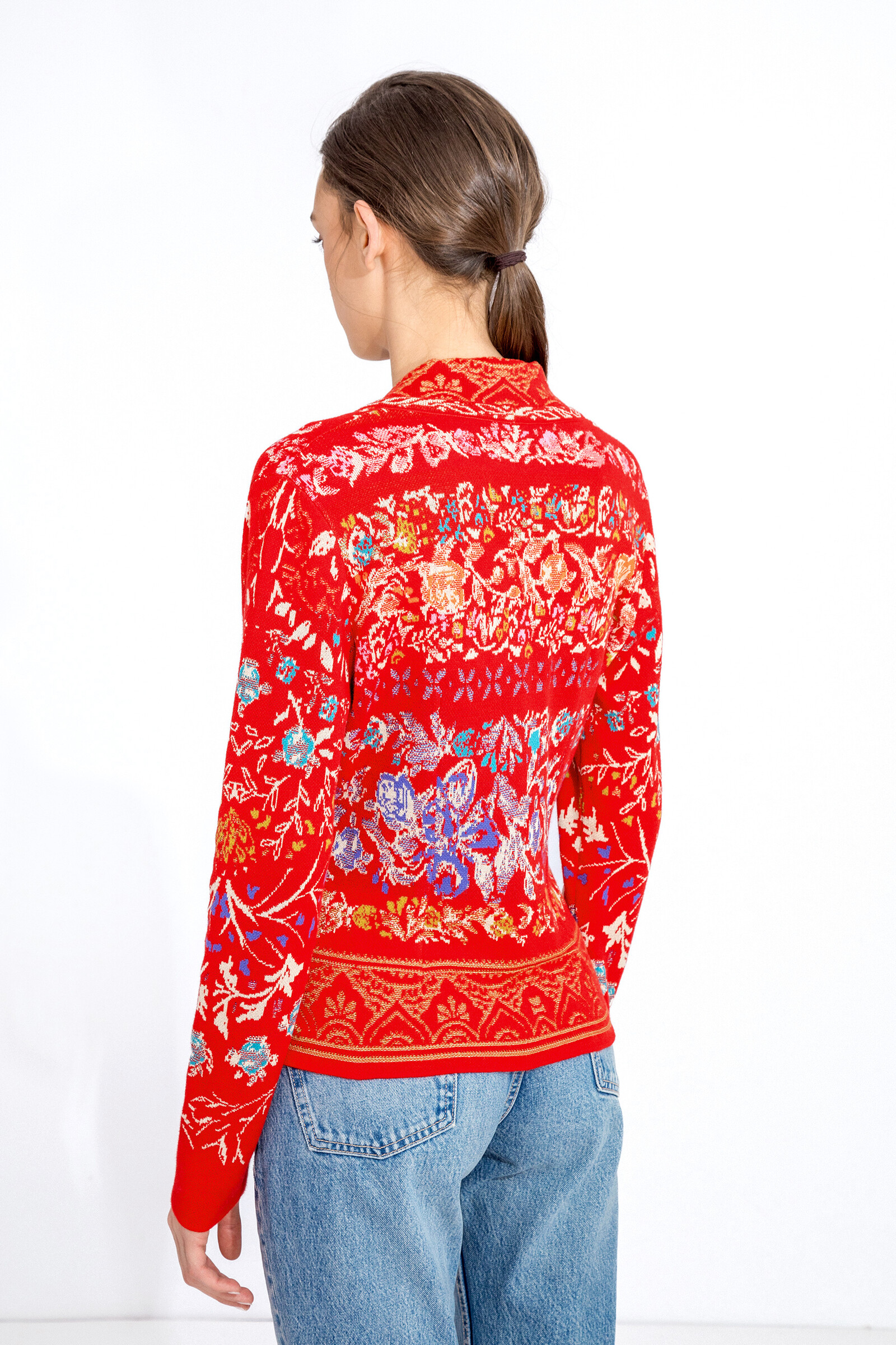 IVKO  Woman IVKO - Jacquard Jacket Andalusia Pattern Red