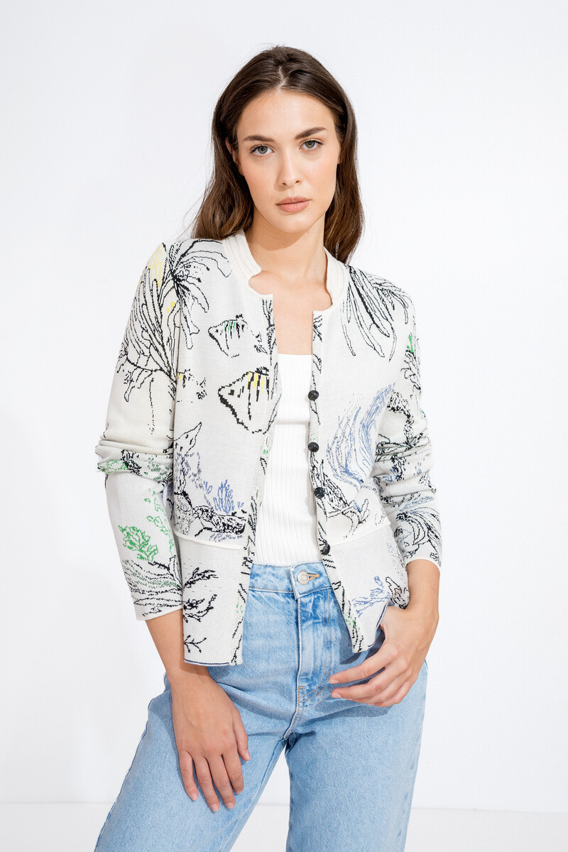 IVKO - Jacket Seabed Motif Off-White