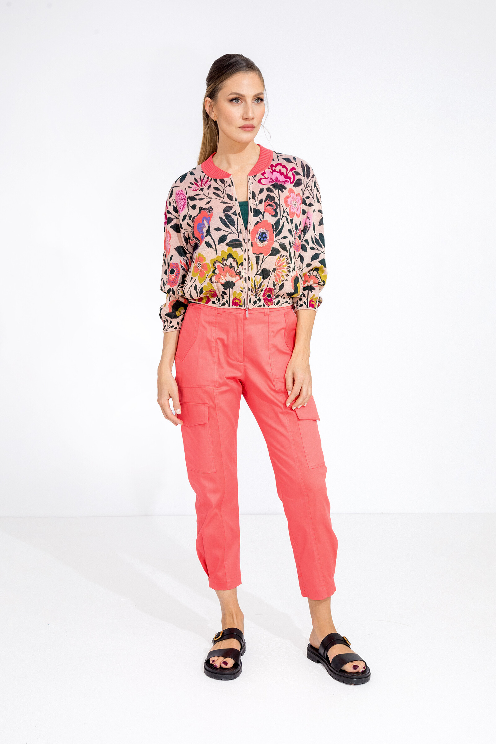 IVKO  Woman IVKO - Bomber Jacket Floral Pattern Powder