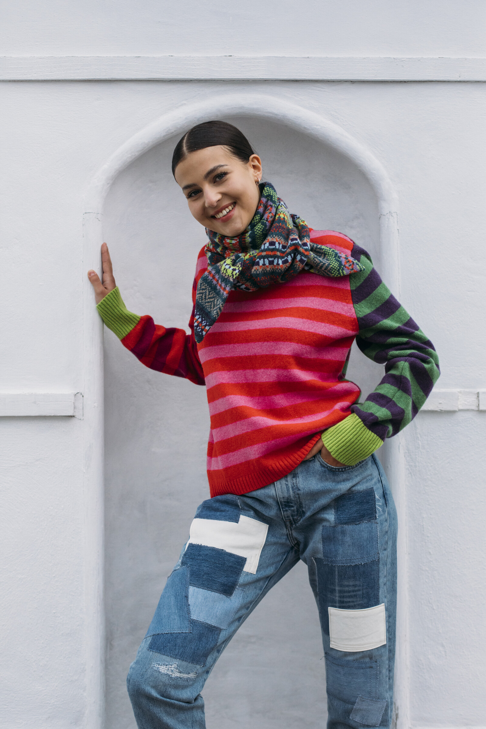 Eribé Eribé - Stobo Stripe Sweater Rosa