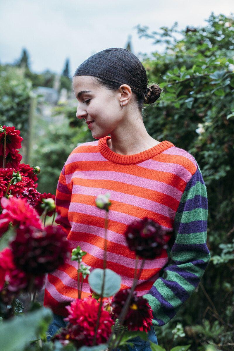 Eribé - Stobo Stripe Sweater Rosa