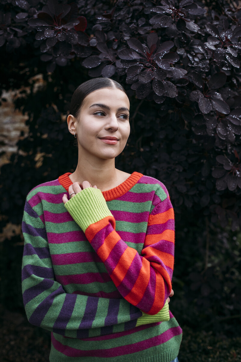 Eribé - Stobo Stripe Sweater Rosa