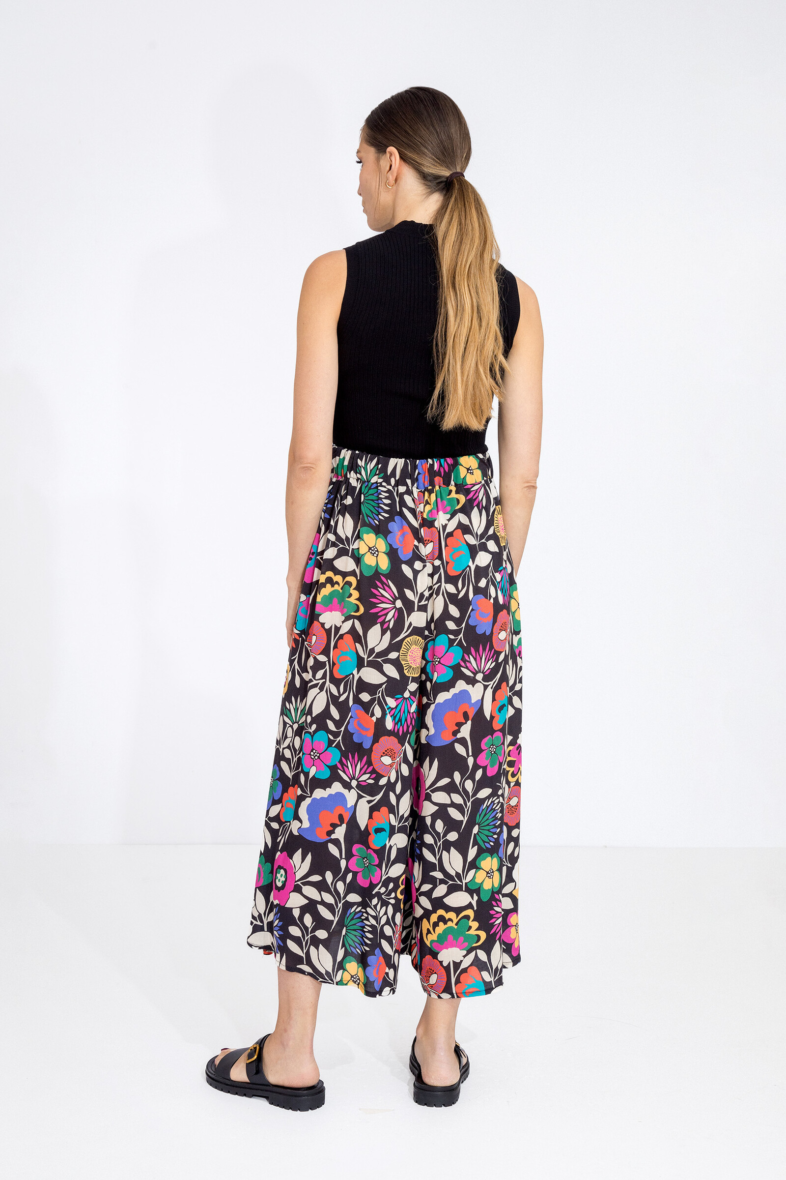 IVKO  Woman IVKO - Palazzo Pants Floral Print Black